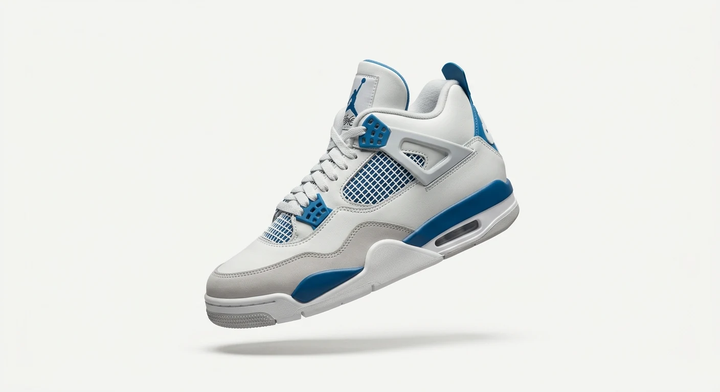 Jord'Air 4 Retro Military Blue & Blanc