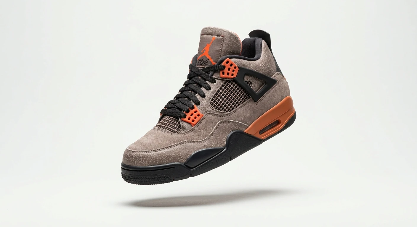Jord'Air 4 Retro Taupe Haze & Orange Braise
