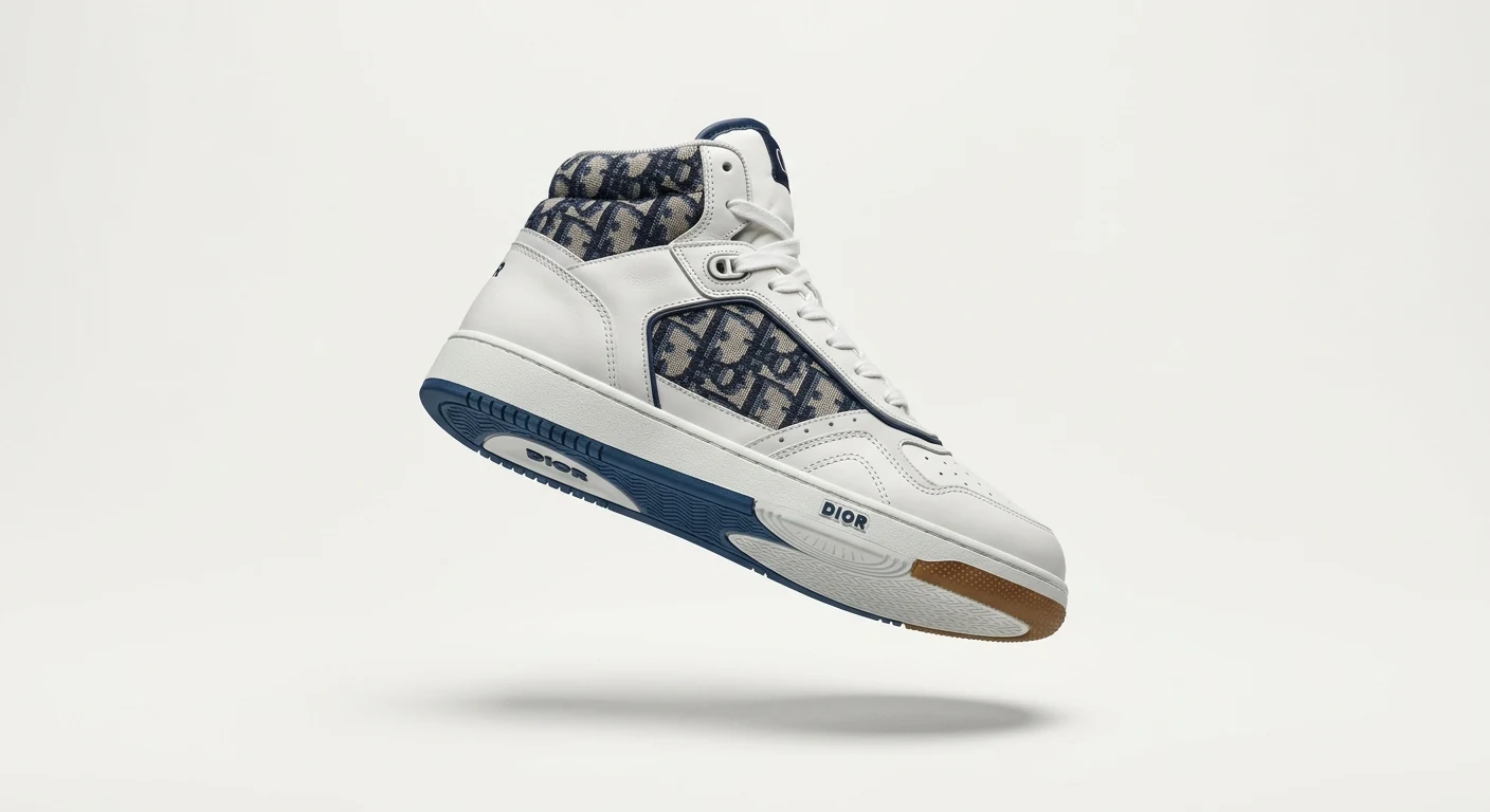 D'Ior Paris B27 Sneaker Montante Cuir & Toile Oblique