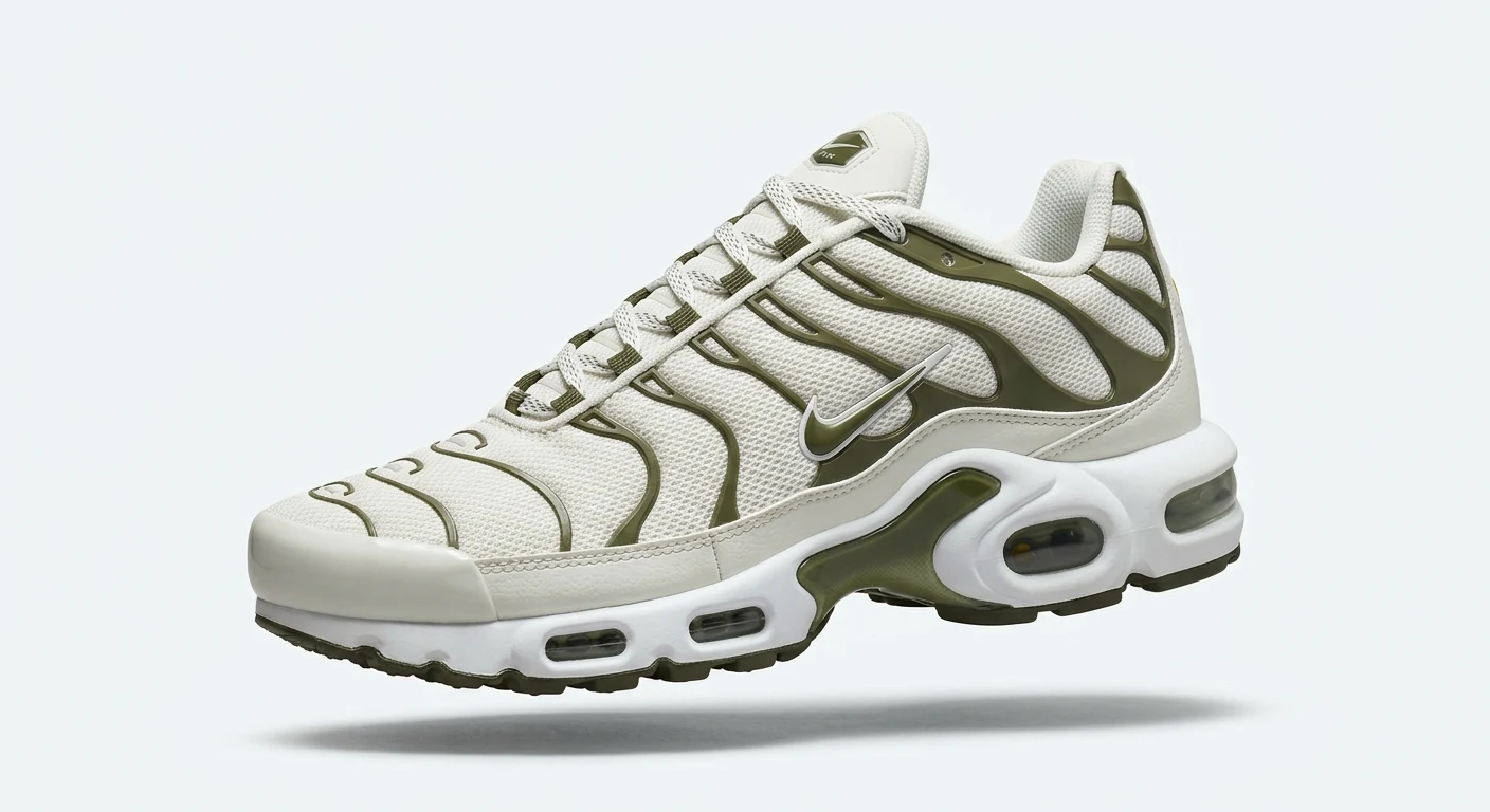 Nik'Air Air Max Plus TN Blanc Albâtre & Vert Olive