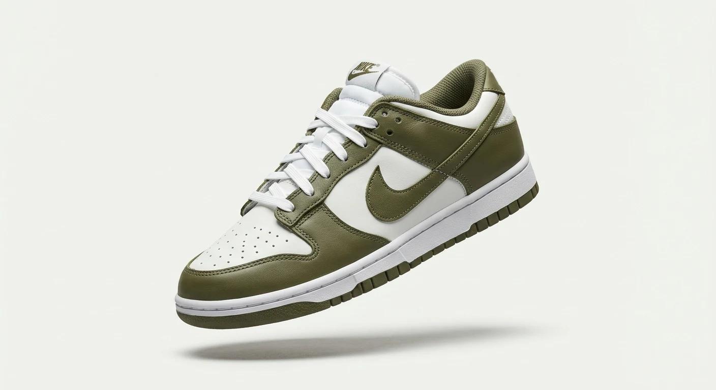 Nik'Air Dunk Low Medium Olive & Blanc Craie