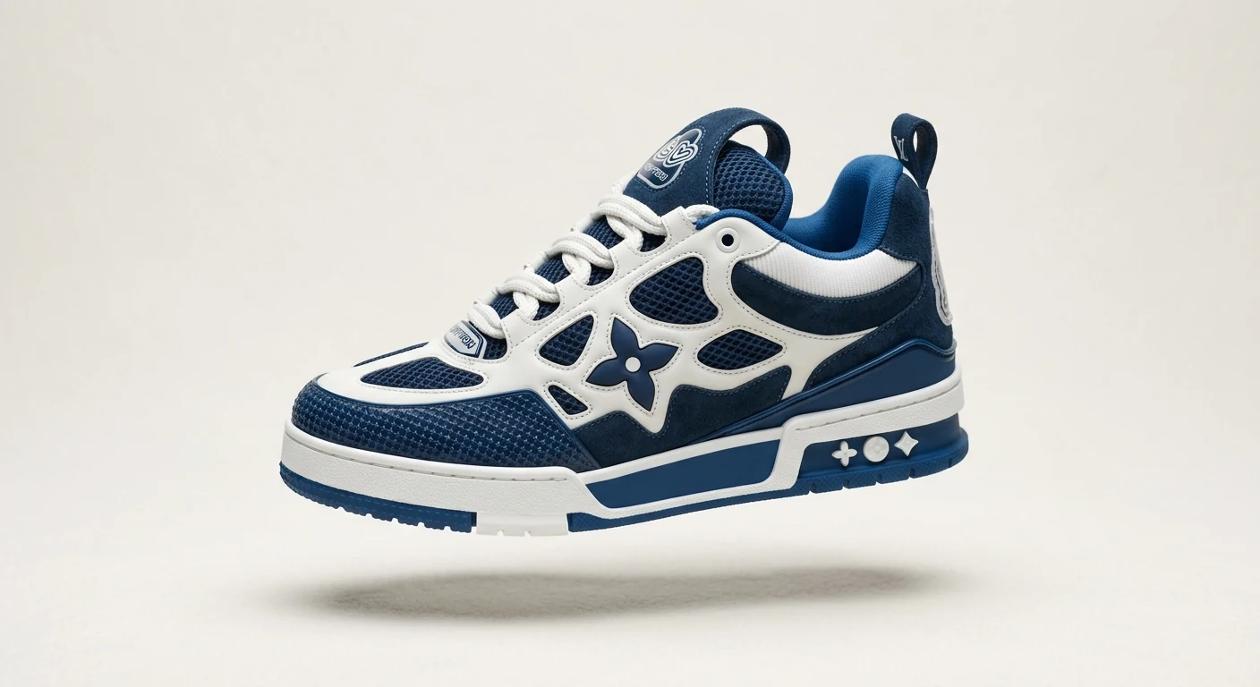 Louis V. Paris LV Skate Sneaker Marine & Blanc